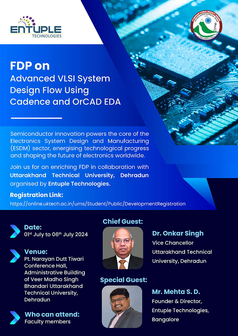 FDP on Advanced VLSI System Design Flow Using Cadence and OrCAD EDA