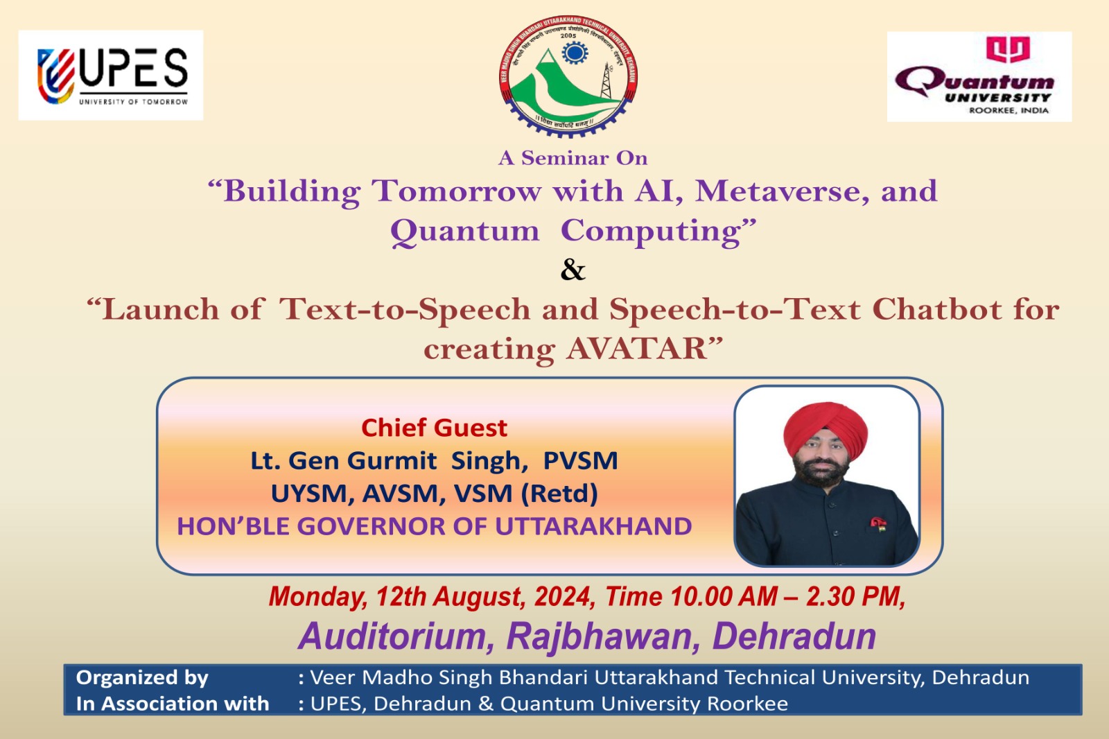 Launch of Text-To-Speech & Speech-To-Text Chatbot for Creating AVTAR 12th November 2024